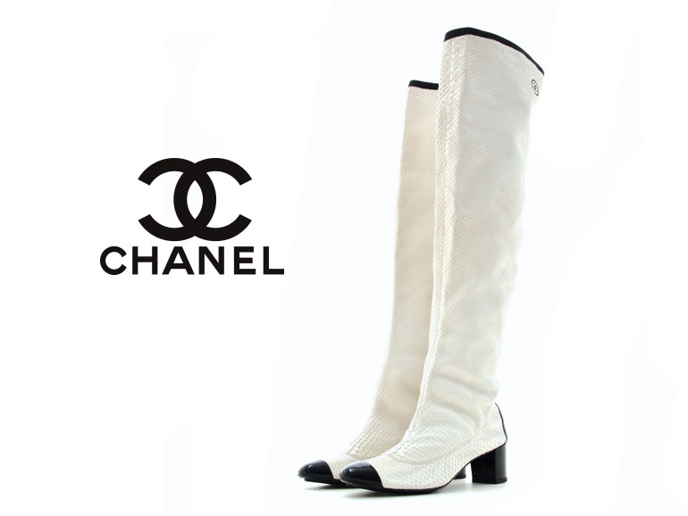 CHANEL ニーハイブーツ