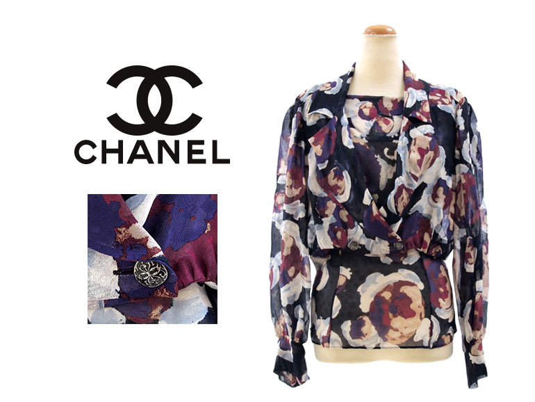 CHANEL シャネル シルク ブラウス ノースリーブ セット LADIES セットアップ・スーツ