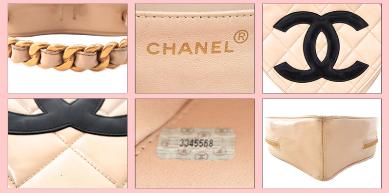 CHANEL シャネル エナメル ハート型 バニティ ハンドバッグ