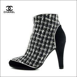 CHANEL シャネル ツイード ブーティー 34.5