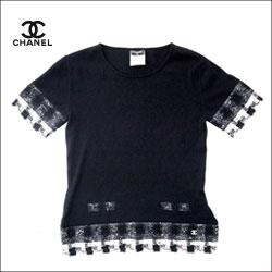 CHANEL シャネル ツイードトリミング カシミヤ ニット