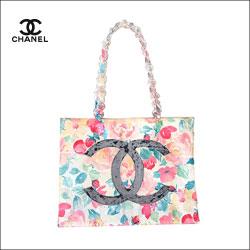 CHANEL シャネル クリアチェーン ボタニカル トートバッグ