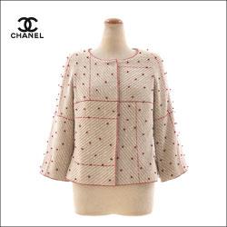 レア CHANEL シャネル ノーカラー ジャケット