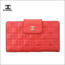 希少 CHANEL シャネル アイコン型押し 長財布