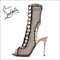 Christian Louboutin クリスチャン・ルブタン エキゾチックレザー ショートブーツ