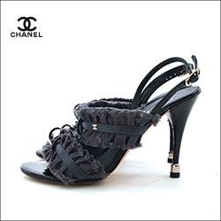 CHANEL シャネル フリル装飾 ヒール