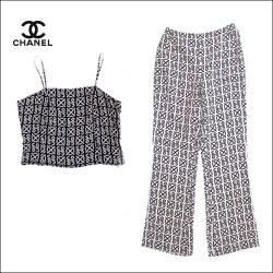 CHANEL シャネル COCO シルク キャミソール パンツSET