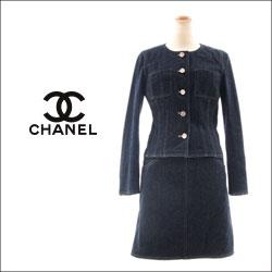 CHANEL ジャケット スカート デニムセットアップスーツ