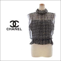 CHANEL シャネル COCO シルクシフォン トップス