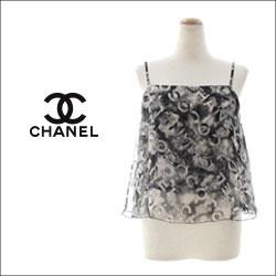 CHANEL シャネル シフォン COCOモチーフ キャミソール