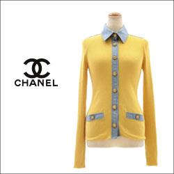 CHANEL シャネル ニット×デニム ロングスリーブトップス