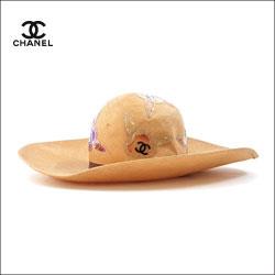 CHANEL シャネル ストローハット ココマーク