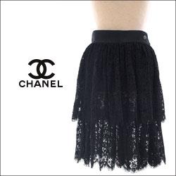 CHANEL シャネル 総レース 膝丈キュロット