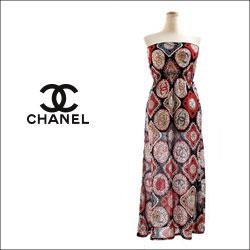 CHANEL シャネル ロング ベアドレス ワンピース