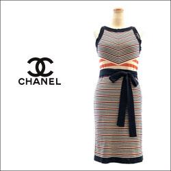 CHANEL シャネル ボーダー ドレス ワンピース