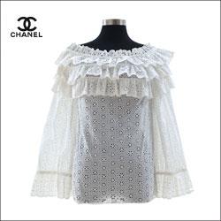 CHANEL シャネル アンティーク コットンレース トップス