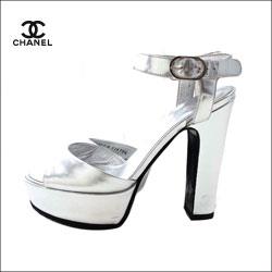 CHANEL シャネル シルバー サンダル