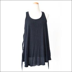 ★ANN DEMEULEMEESTER ブラックドレープ タンクワンピ★