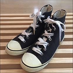 CHANEL シャネル ハイカット スニーカー モノトーン 35