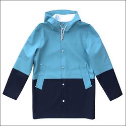 STUTTERHEIM STOCKHOLM ストゥッテルハイム  バイカラー レインコート ブルー