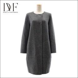 DIANE von FURSTENBURG ダイアンフォンファステンバーグ ウール ノーカラーコート DVF