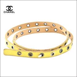 CHANEL シャネル レザー タイニーベルト イエロー