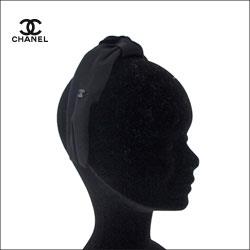 CHANEL シャネル ボリューミーリボン サテン カチューシャ