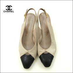 CHANEL シャネル バイカラー ヒール 35.5