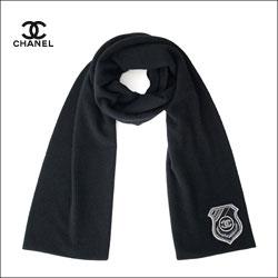 CHANEL シャネル カシミヤ エンブレム マフラー ストール