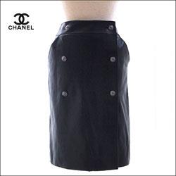 CHANEL シャネル ラムレザー スカート