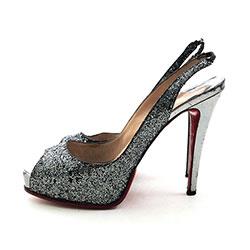 Christian Louboutin クリスチャン・ルブタン グリッター オープントゥ ヒール