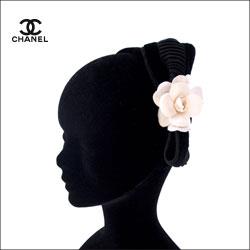 CHANEL シャネル ベロアリボン カメリア カチューシャ