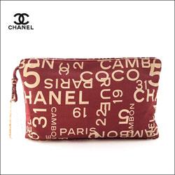 CHANEL シャネル バイシーライン キャンバス ポーチ