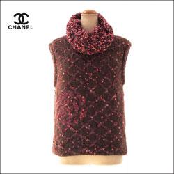 CHANEL シャネル COCO ボンボンノースリーブ タートル ニット