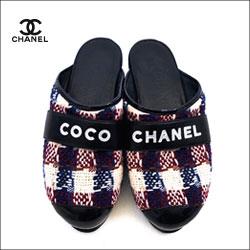 CHANEL シャネル COCO ツイード サボサンダル 36